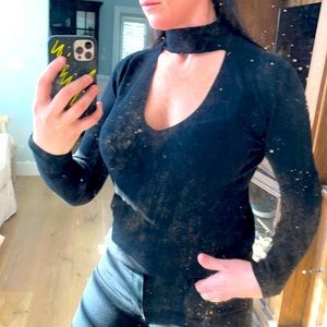 Sexy Black Merino Wool sweater